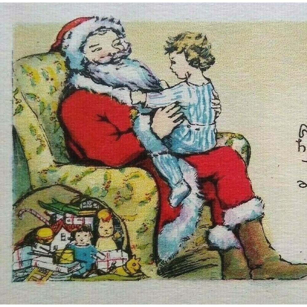 Santa Claus Christmas Postcard Metropolitan News Series 1105 Vintage Unused